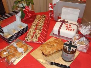 Christmas cake, pork pie, sausage rolls, and macaroons to tempt you!